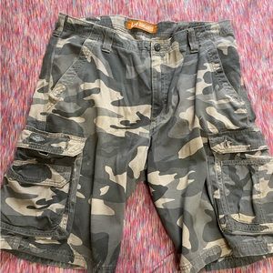 Camouflage cargo shorts